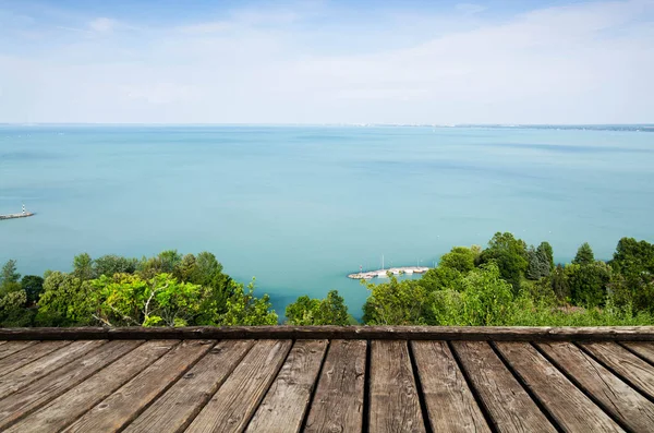 Pittoresk utsikt över Balatonsjön — Stockfoto