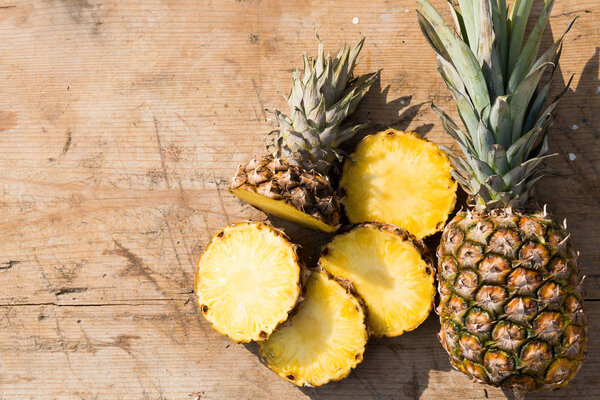 fresh ripe pineapples