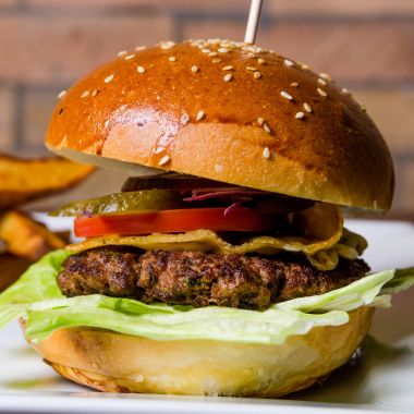 lezzetli taze hamburger