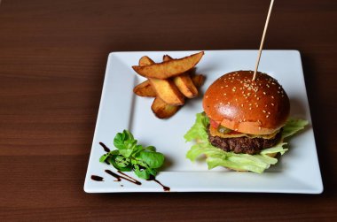 İştah açıcı taze hamburger