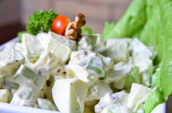 Salada Tradicional Com Maionese Batata — Fotografia de Stock