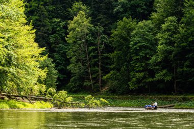 Polonya 'nın Pieniny Milli Parkı' ndaki Dunajec nehri boyunca yüzen Dunajec Nehri, Polonya 'da tekne raftingi için popüler bir turistik bölge.