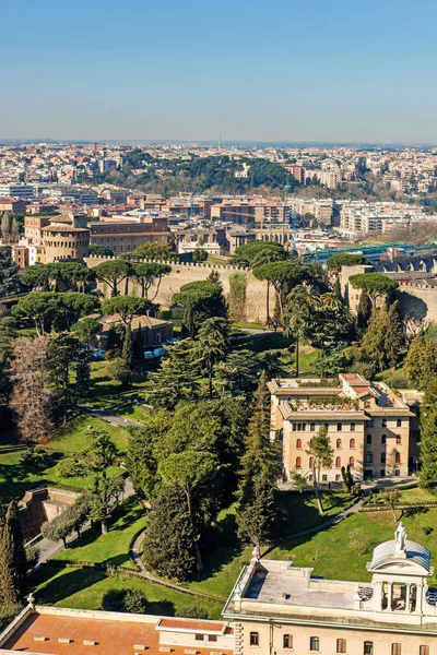 Der Petersplatz Vatikan Und Eine Luftaufnahme Von Rom Italien — Stockfoto
