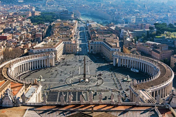 Praça São Pedro Vaticano Vista Aérea Roma Itália — Fotografia de Stock
