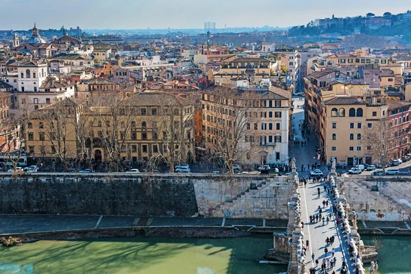 Roms Stadtpanorama Wunderschönes Panorama Von Rom Rom Dachterrasse Italien — Stockfoto