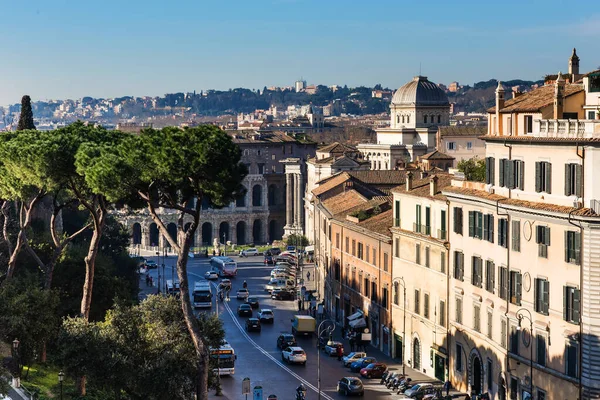 Roma Şehri Panoramik Manzarası Roma Nın Güzel Manzarası Roma Çatısı — Stok fotoğraf