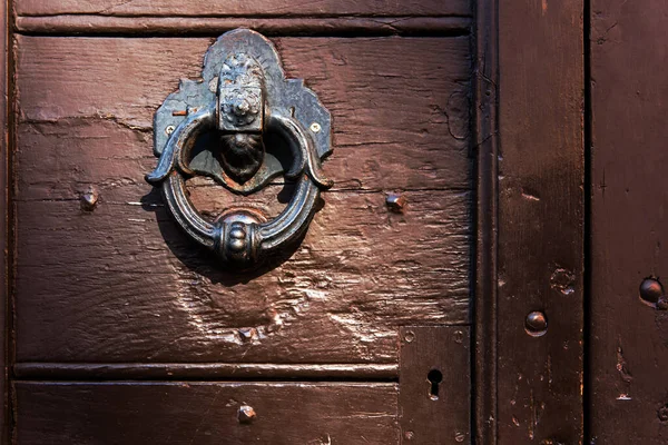 Detail Old Wooden Door Rome — Stock Photo, Image