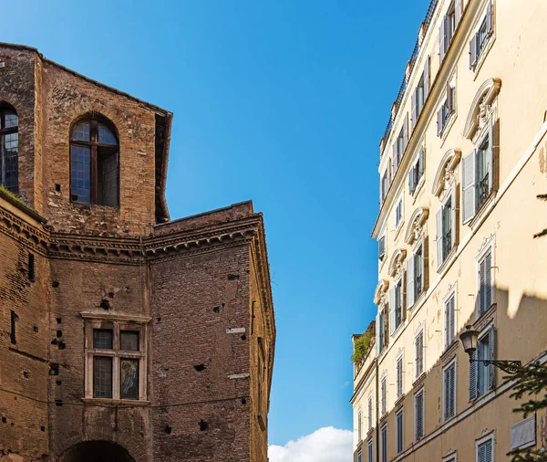 Tipo Diferente Arquitetura Roma Vista Típica Para Roma Itália — Fotografia de Stock