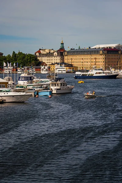 Vista Panoramica Della Città Vecchia Gamla Stan Stoccolma Svezia Estate — Foto Stock