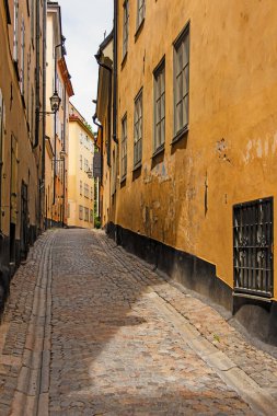 Stockholm Caddesi manzaralı. Büyük İskandinav şehri. İsveç