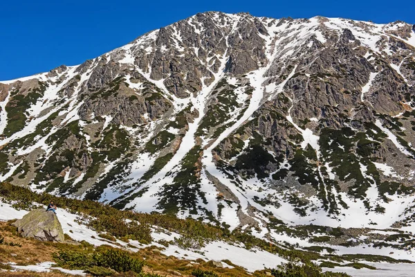 Snowy Tatra mountains in spring. Local travel concept