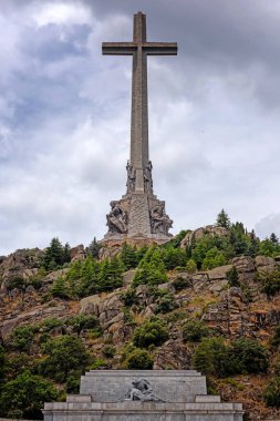 Madrid, İspanya - 21 Temmuz 2018: Valle de Los Caidos (Düşenler Vadisi), Madrid, İspanya