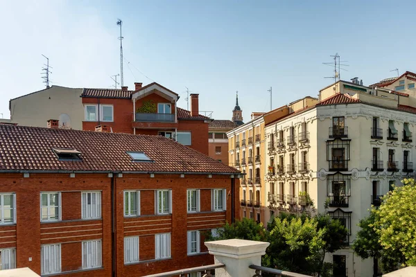 Madrid Deki Binaların Cephesi Madrid Caddesi Ndeki Spanyol Mimarisi — Stok fotoğraf