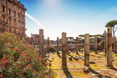 Trajan 'ın Roma, İtalya' daki Forum 'una bakın. Roma ünlü bir turizm merkezidir.