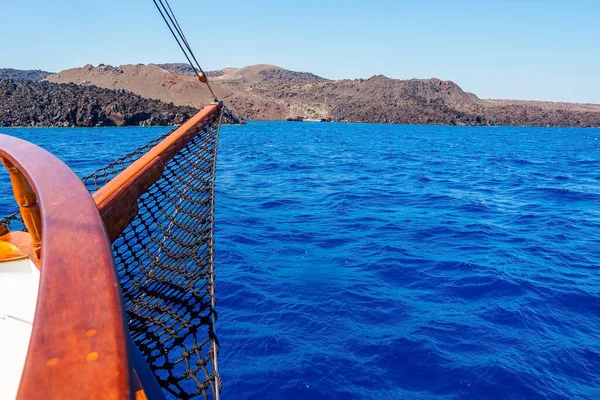 Морська Подорож Човном Santorini Cyclades Greece — стокове фото