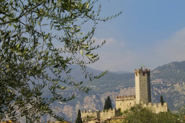 Scaliger Castillo Malcesine Orilla Del Lago Garda — Foto de Stock