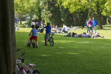 Hafta sonu Sigurta Italyapril 30, Bahçe park 2017