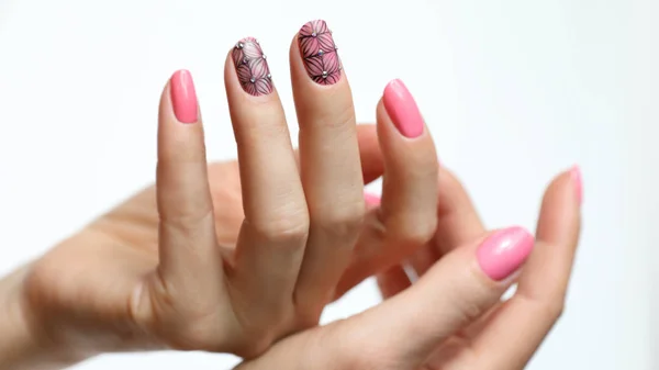 Manicure paznokci sztuki. — Zdjęcie stockowe