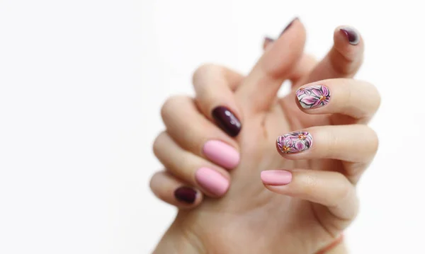 Nail art μανικιούρ — Φωτογραφία Αρχείου