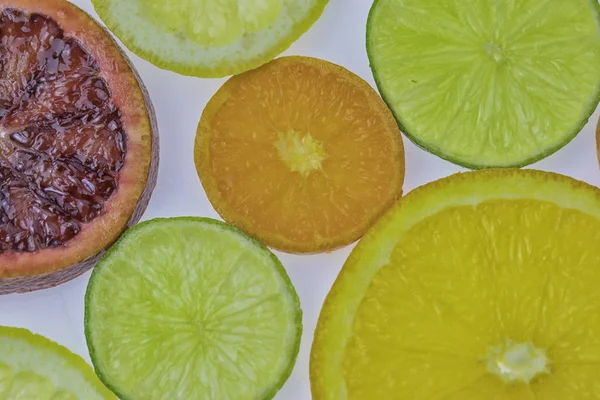 Collection färska citrusfrukter — Stockfoto