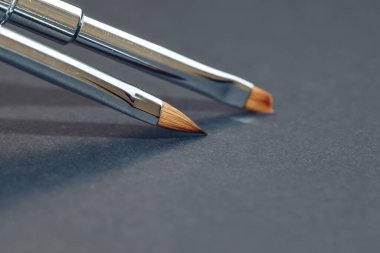 Sanatsal boya fırçası. Tırnak boyası ve manikür için fırça. makyaj için fırça.