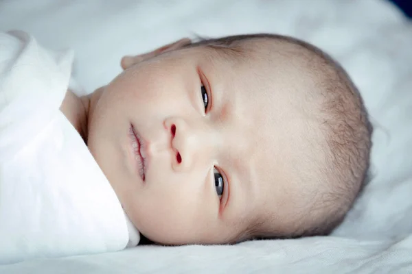 Porträt Des Süßen Asiatischen Babys Konzept Schafft Neugeborene Selektive Fokussierung — Stockfoto