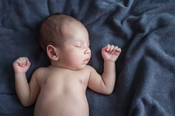 Portrait Cute Asian Baby Concept Create Newborn — Stock Photo, Image