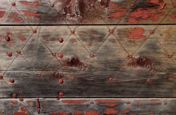 Текстурированный деревянный фон. Антикварные доски со старинными ногтями . — стоковое фото
