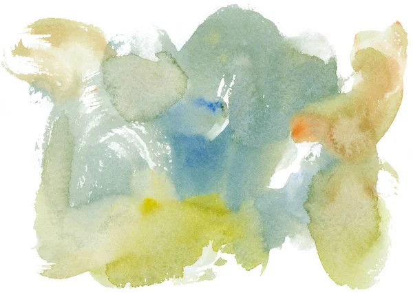 Mancha aquarela multicolorida abstrata isolada em um fundo branco . — Fotografia de Stock