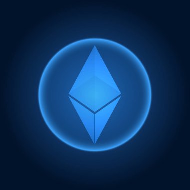 Ethereum cryptocurrency para simgesi