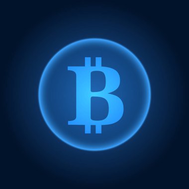 Bitcoin kabarcık risk vektör simgesi