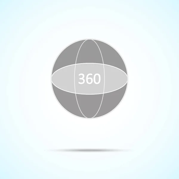 Vektorpanorama 360 Symbol — Stockvektor