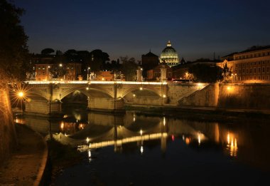 Roma, İtalya Tiber ve St. Peter's Katedrali, görüntüleme