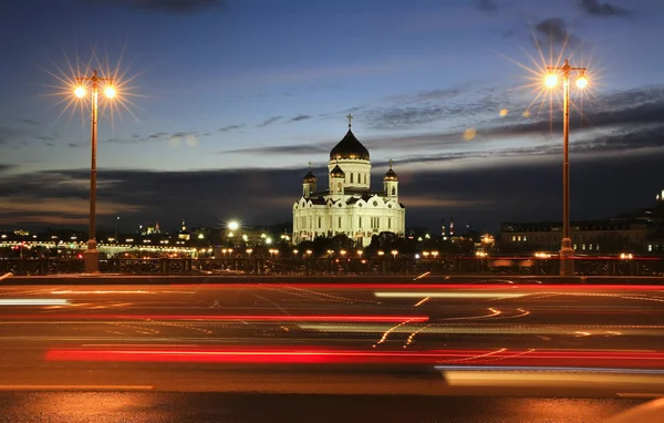 Moscú por la noche, Moscú, Rusia — Foto de Stock
