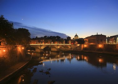 Roma, İtalya Tiber ve St. Peter's Katedrali, görüntüleme