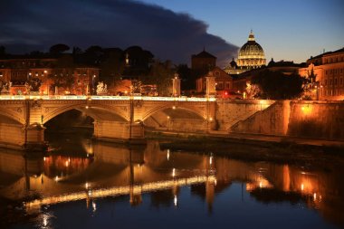 Roma, İtalya Tiber ve St. Peter's Katedrali, görüntüleme