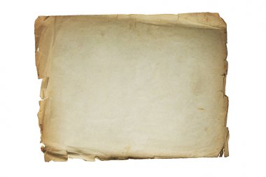 vintage doku eski kağıt arka beyaz izole