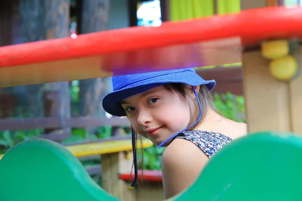 Little Girl Playground — Stock Photo, Image