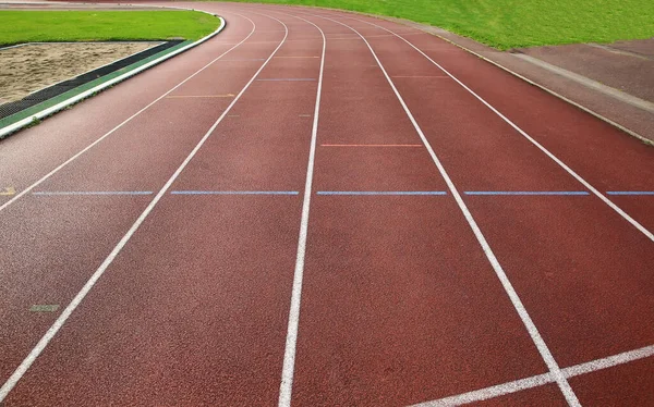 Finish Lines Sign Running Track — Stock Photo, Image