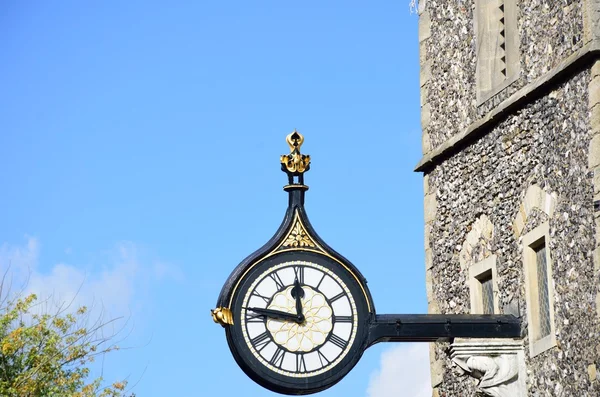 Antique clock on norman tower — Stock Photo, Image