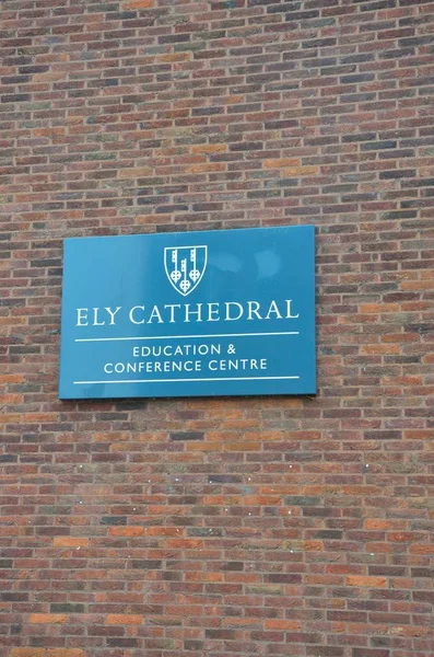 Señal para Catedral de Ely Centro de conferencias — Foto de Stock