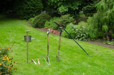 Bahçecilik aletleri kullanıma hazır