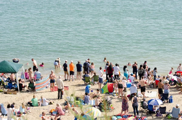 Yıllık airshow Clacton sahilde büyük kalabalık — Stok fotoğraf