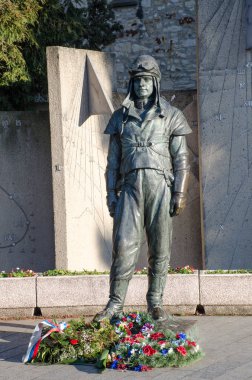 Prag Çek Cumhuriyeti -7 Aralık 2017: ünlü Çek havacı Stefanik