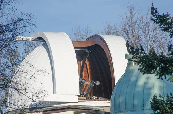 Prague Observatory Half Open Dome Petrin — Stock Photo, Image