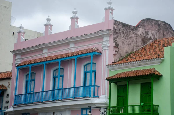 Edificios Brillantemente Pintados Casco Antiguo Habana —  Fotos de Stock
