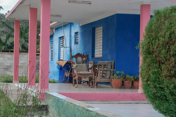 Colorato Patio All Aperto Cuba — Foto Stock