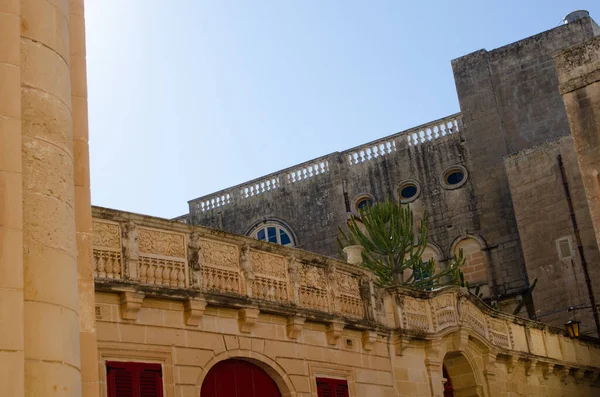 Traditionele Stenen Gebouwen Mdina Malta — Stockfoto