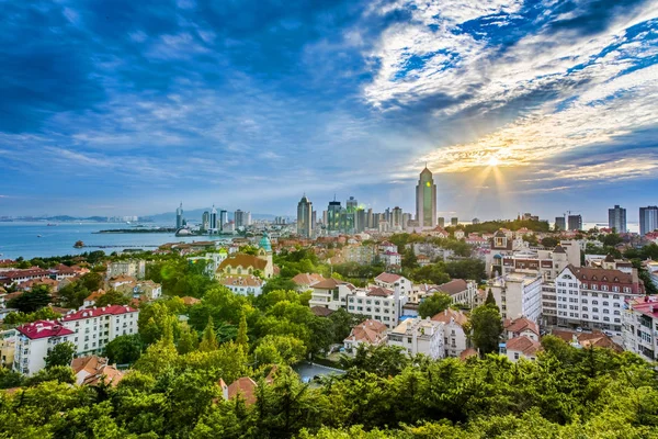 Панорама міста Qingdao — стокове фото