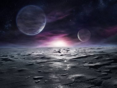 Frozen distant planet clipart